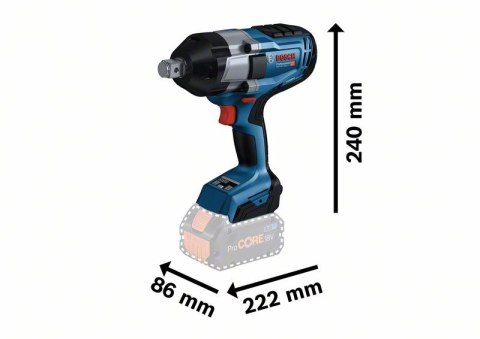 KLUCZ UDAROWY AKUMULATOROWY 3/4'' GDS 18V-1050H 2*8.0AH BOSCH KLUCZ UDAROWY AKUMULATOROWY 3/4'' GDS 18V-1050H 2*8.0AH BOSCH