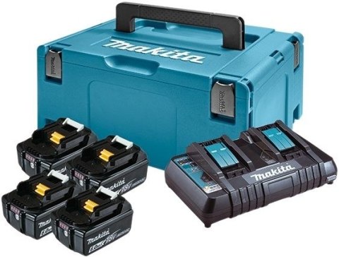 ZESTAW ZASILAJĄCY 18V MAKPAC (4*BL1860B+DC18RD) (UN3480) MAKITA ZESTAW ZASILAJĄCY 18V MAKPAC (4*BL1860B+DC18RD) (UN3480) MAKITA